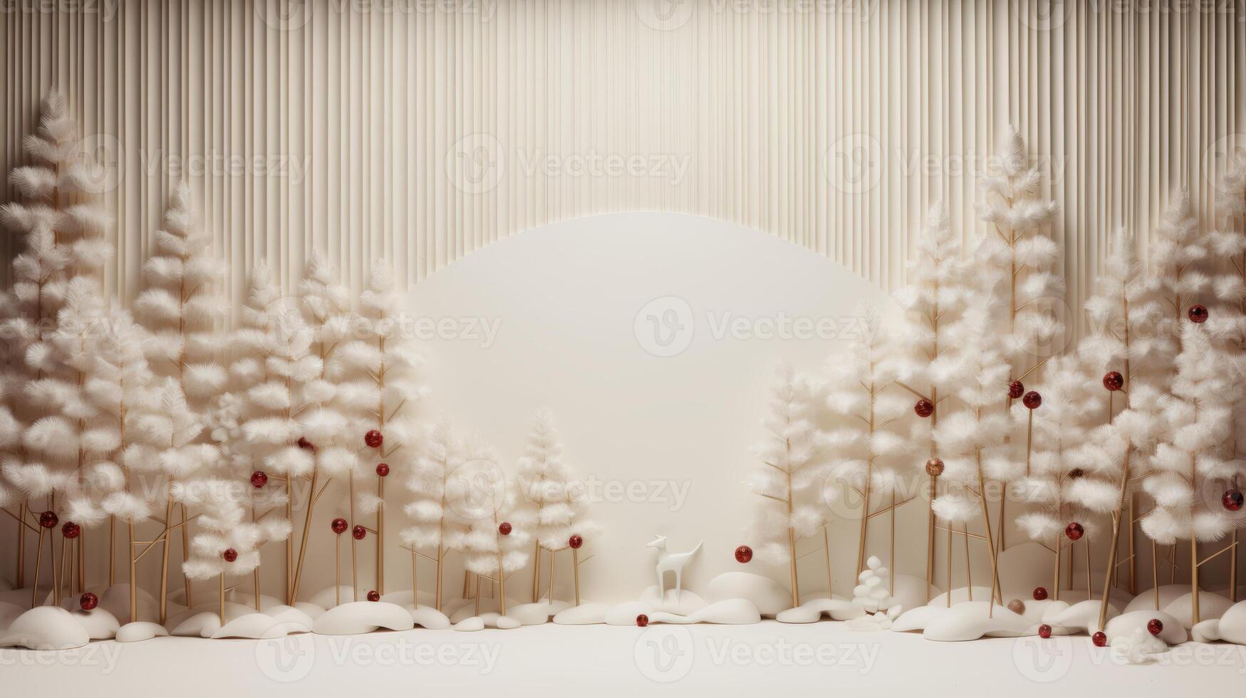 AI generated Minimalist yuletide backdrop for elegant and serene designs photo