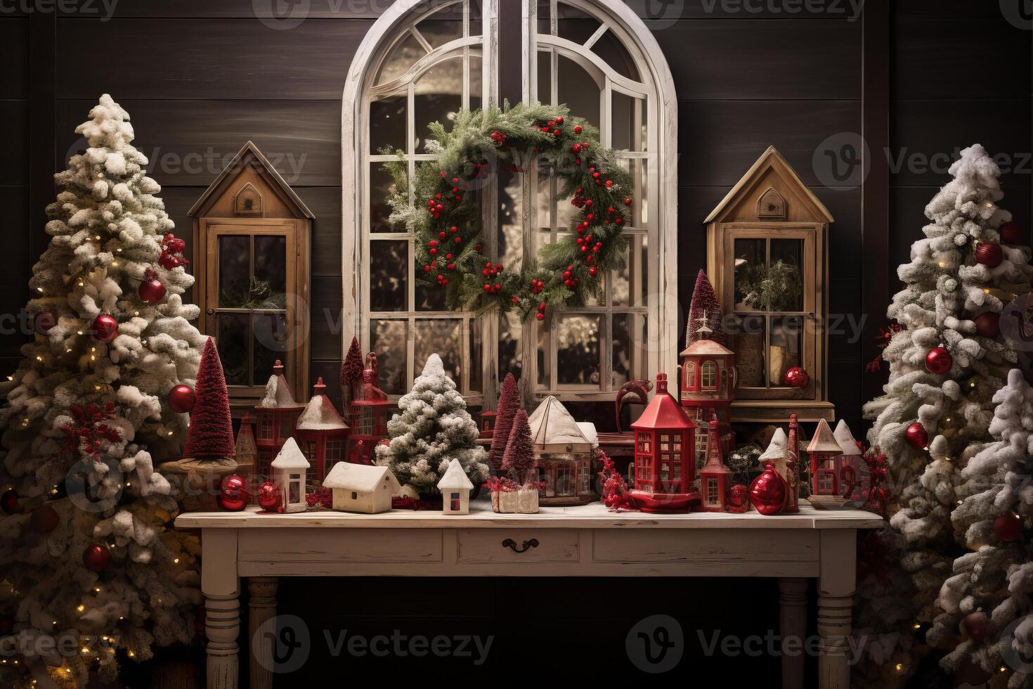 AI generated Captivating holiday accents leaving space for your cheerful message photo
