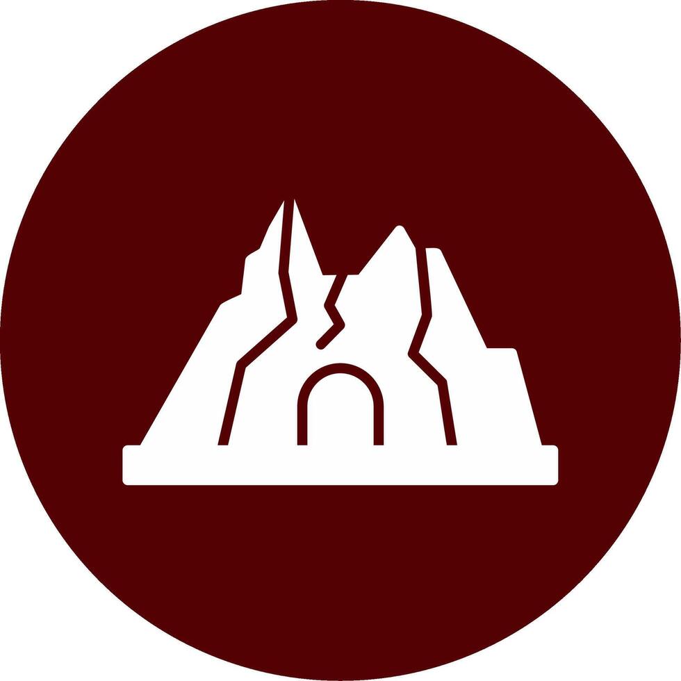 icono de vector de cueva