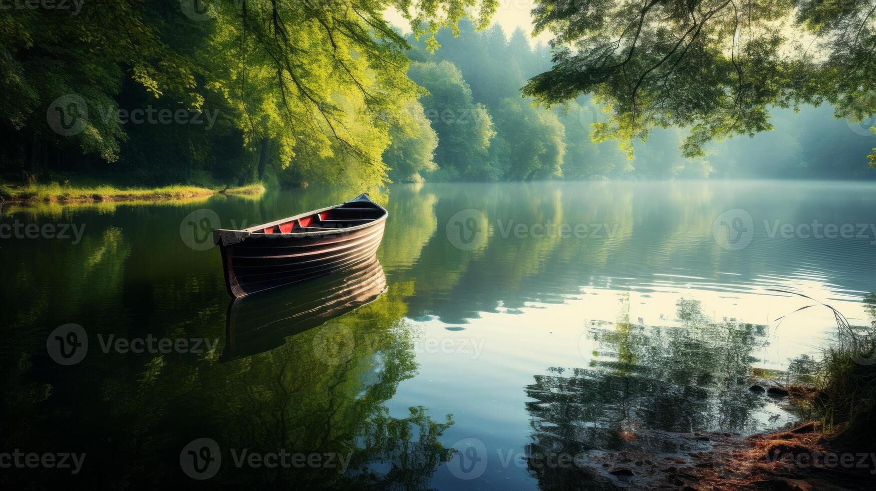 AI generated Serene nature scene, invoking peace and tranquility photo