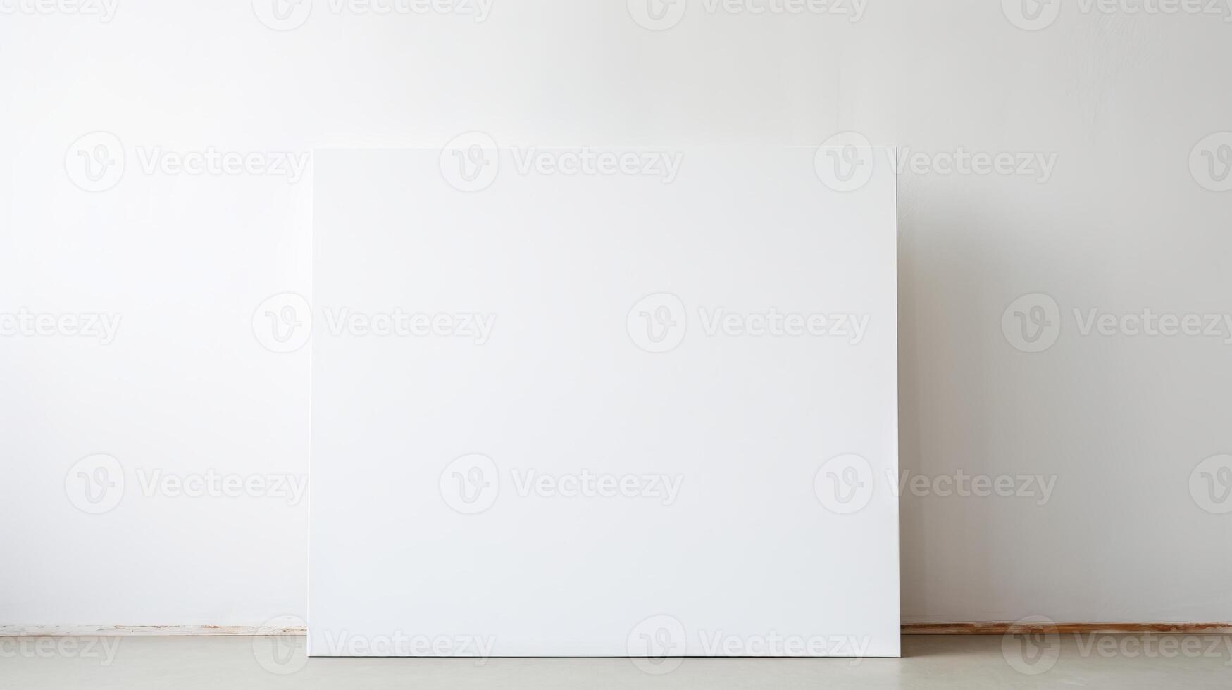 AI generated Simple and timeless white canvas for artists photo
