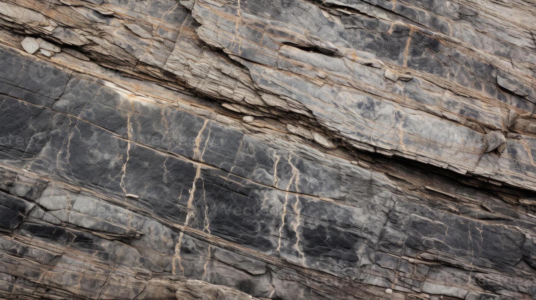 AI generated Hyper zoom into the texture of a rock's surface photo