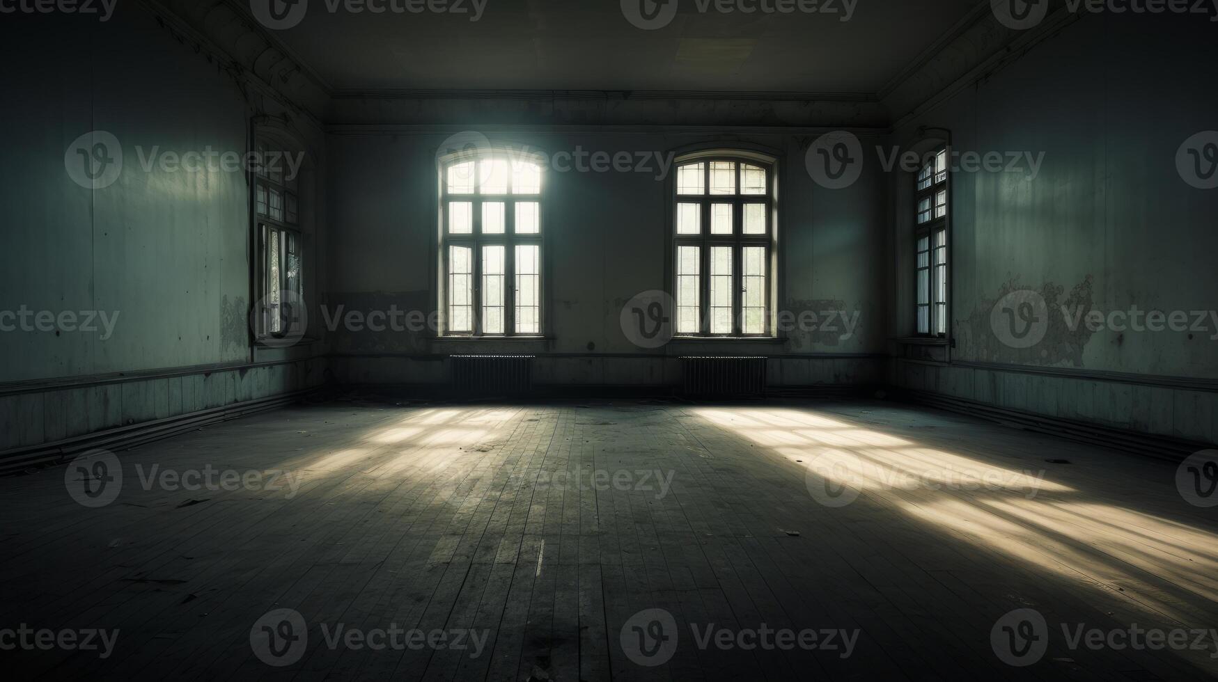 AI generated Haunting whispers in an empty room photo