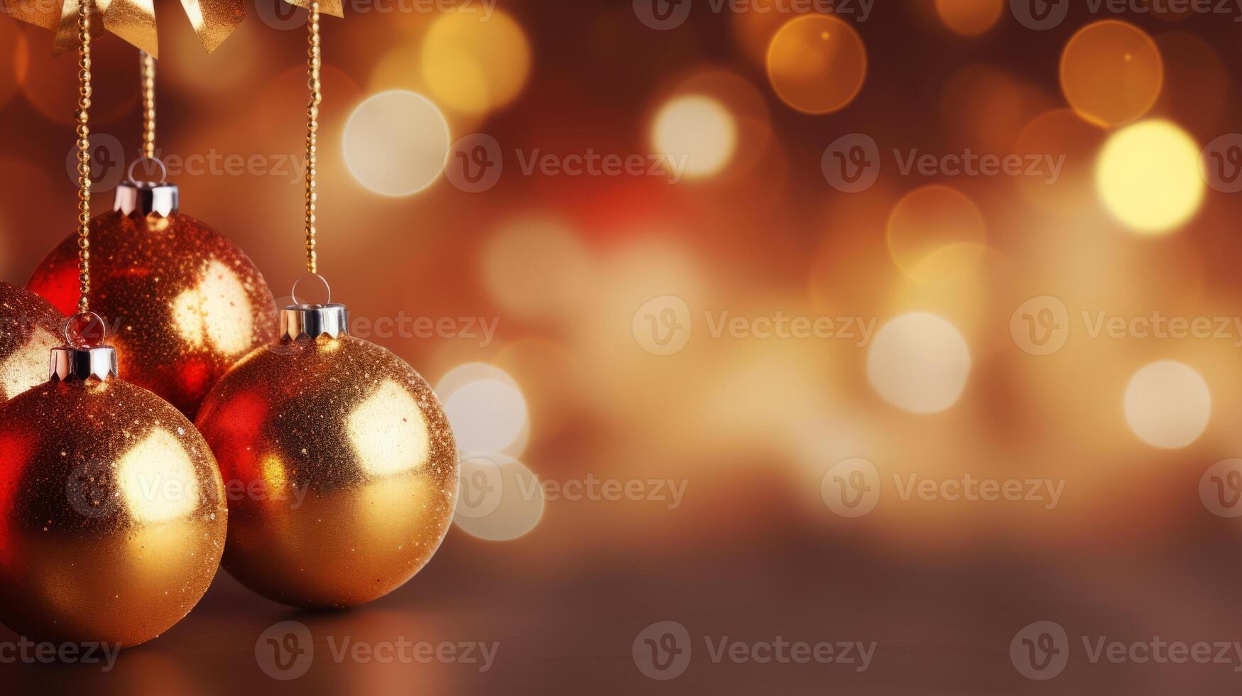 AI generated Wishing you a merry christmas with this ornamental background photo