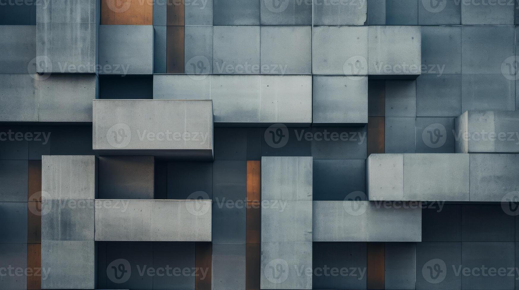 AI generated An abstract composition of brutalist architectural patterns photo