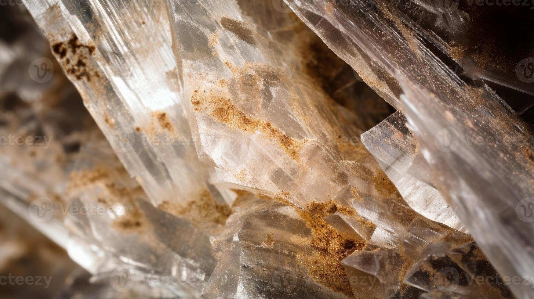 AI generated A closeup of a textured piece of quartz photo