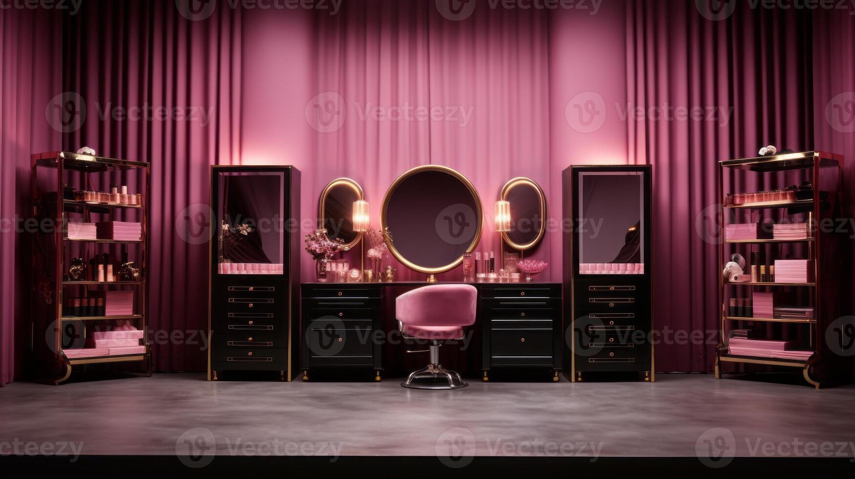 AI generated Luxurious cosmetic backdrop perfect for high end beauty presentations photo