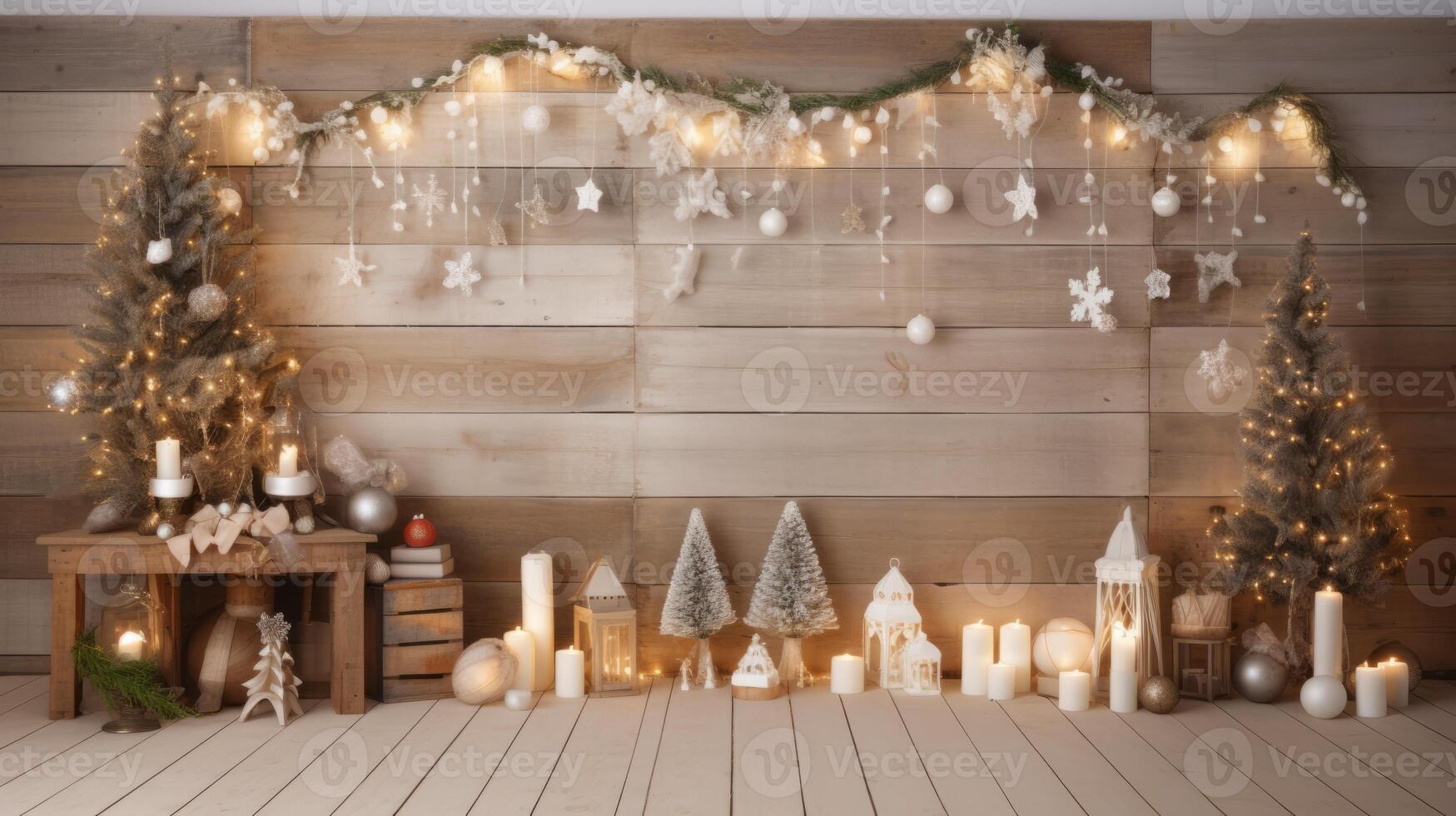 AI generated Spirit of the christmas holidays with joyful happy christmas backdrop photo