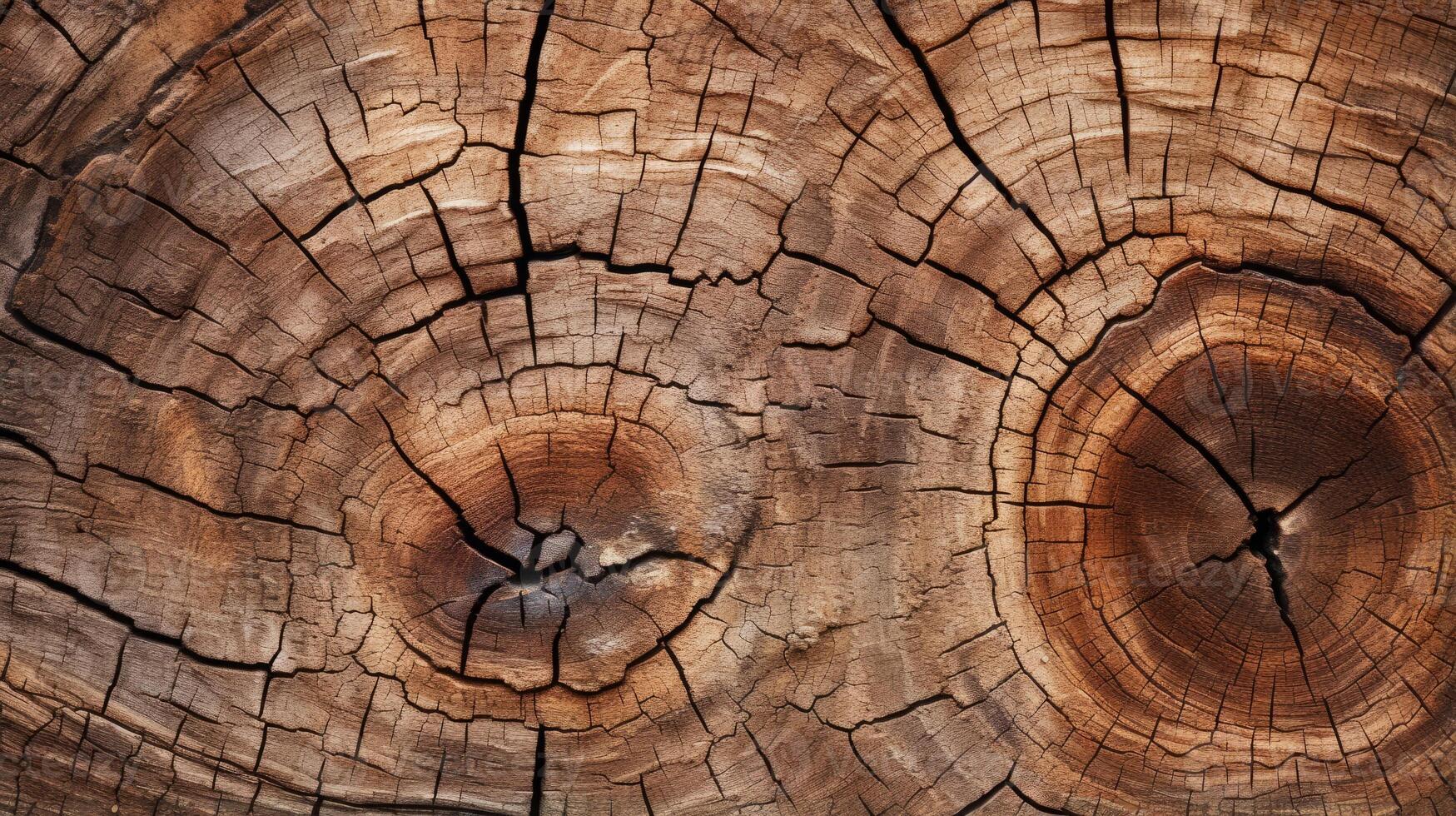 AI generated Abstract hyper zoom into the texture of tree bark photo