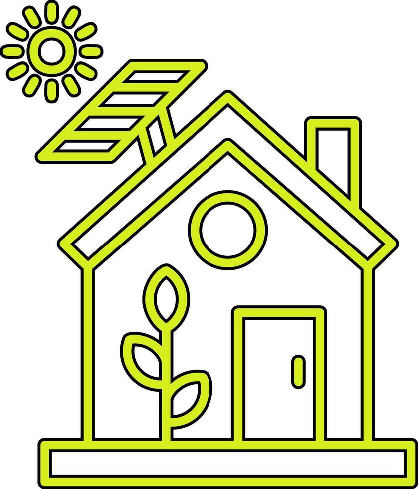 Eco House Vector Icon