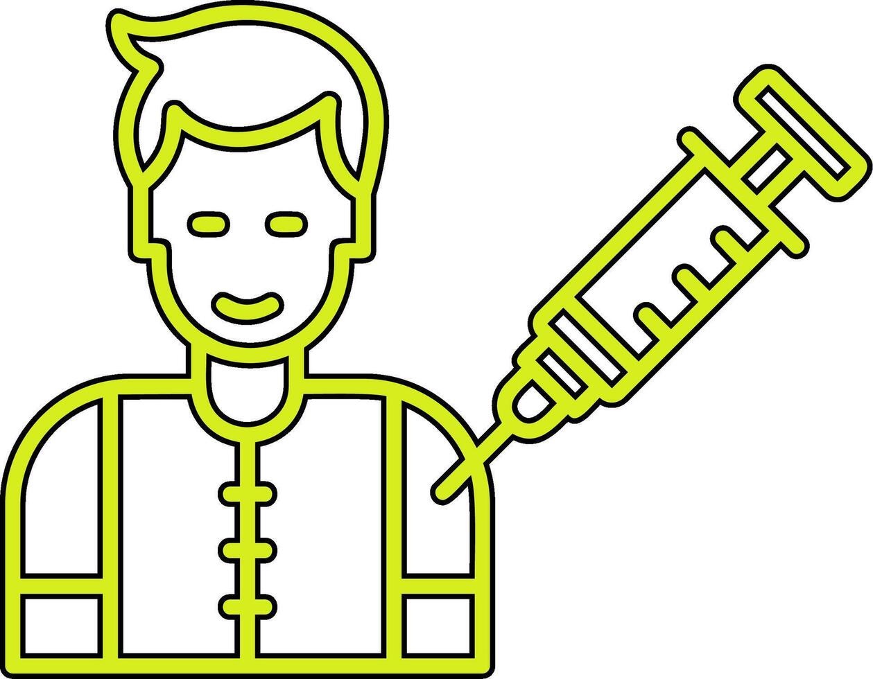 Man Vaccination Vector Icon