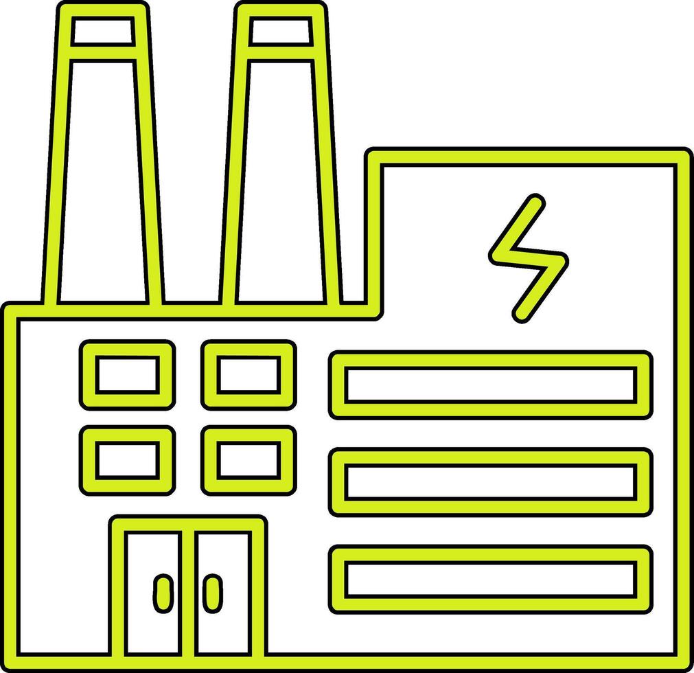 icono de vector de fábrica eléctrica