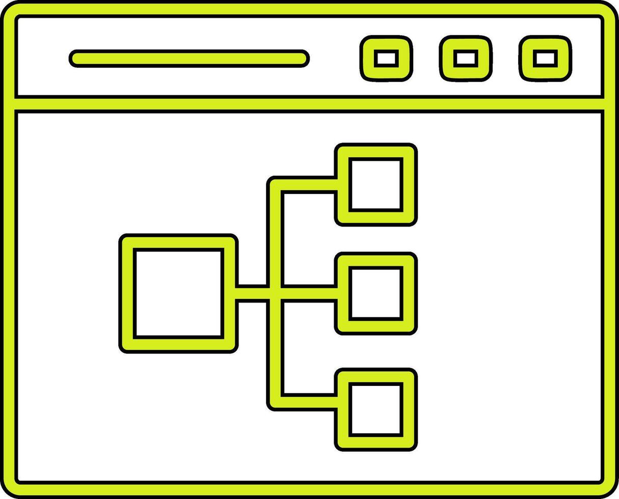 Online Flowchart Vector Icon