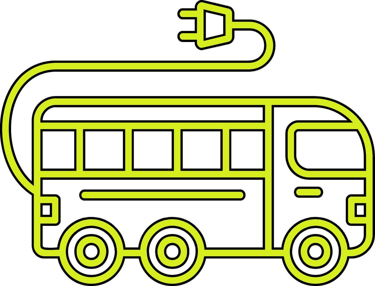 Electric Bus Vector Icon