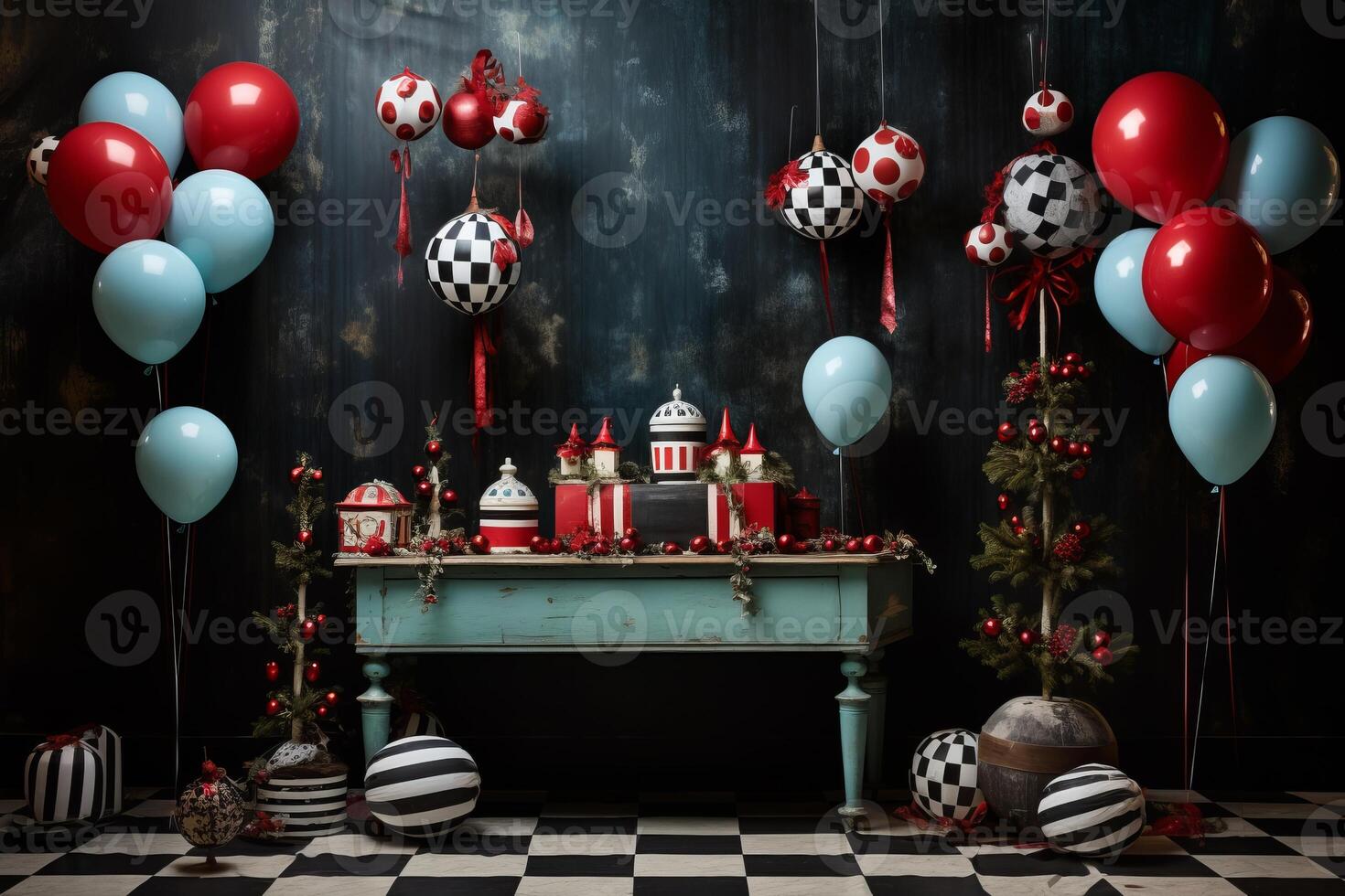 AI generated Captivating and playful holiday decor photo