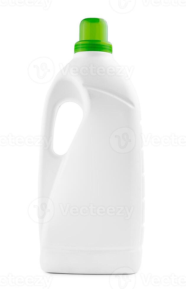 white detergent bottle for packaging isolated photo