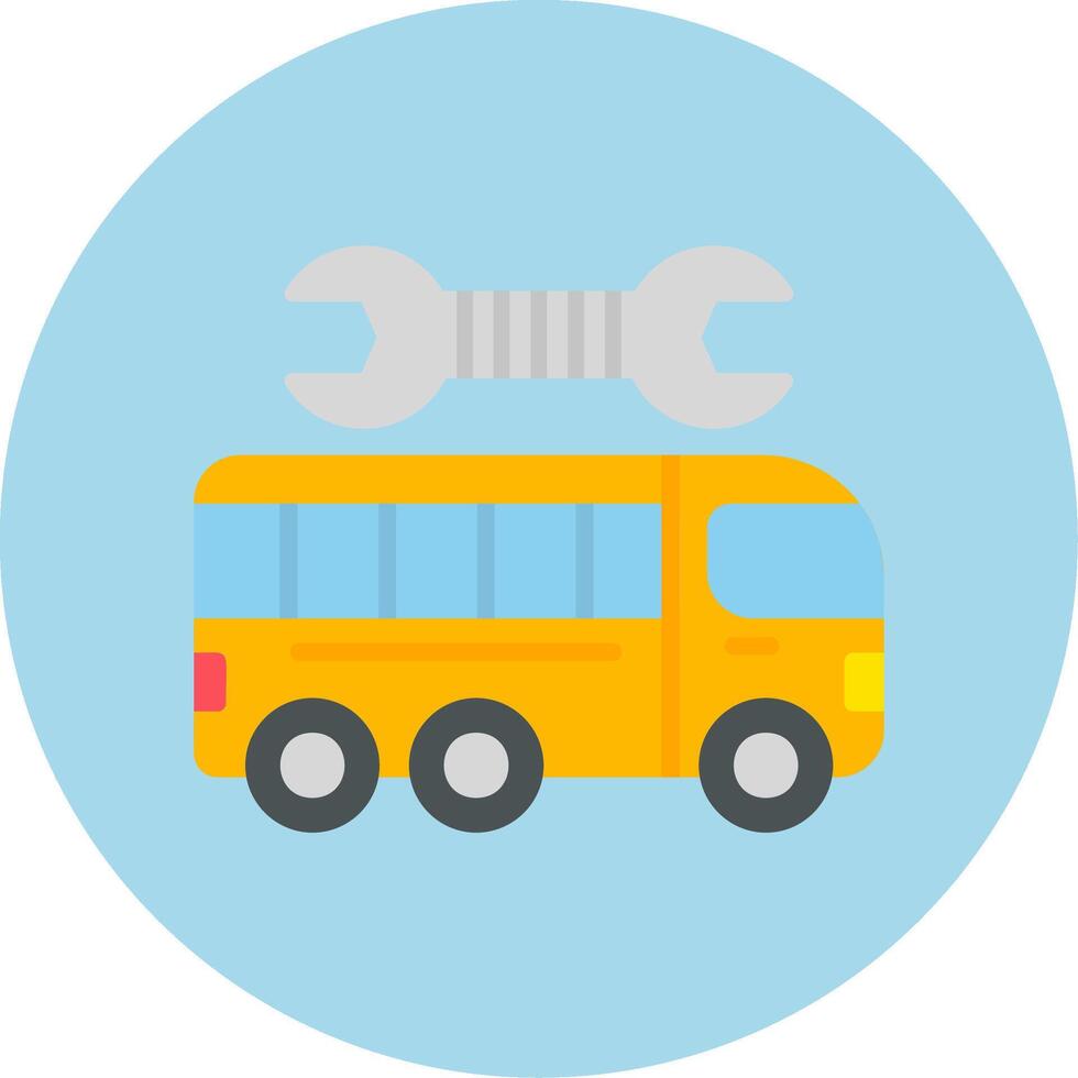 Repairing Bus Vector Icon