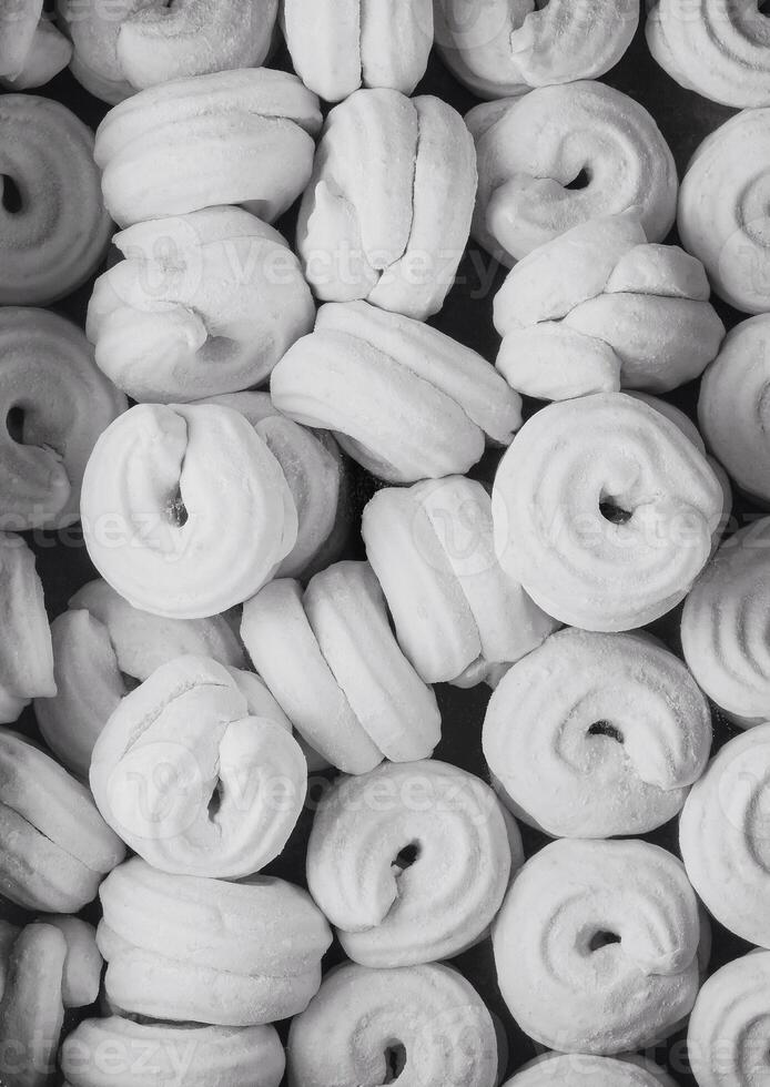 Meringue Cookies close up background photo