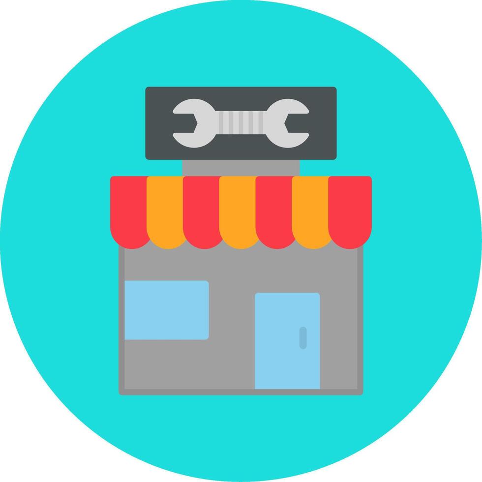 Car Repair Shop Vector Icon