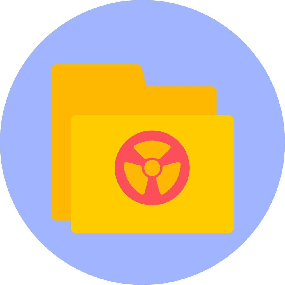 Radioactive Folder Vector Icon