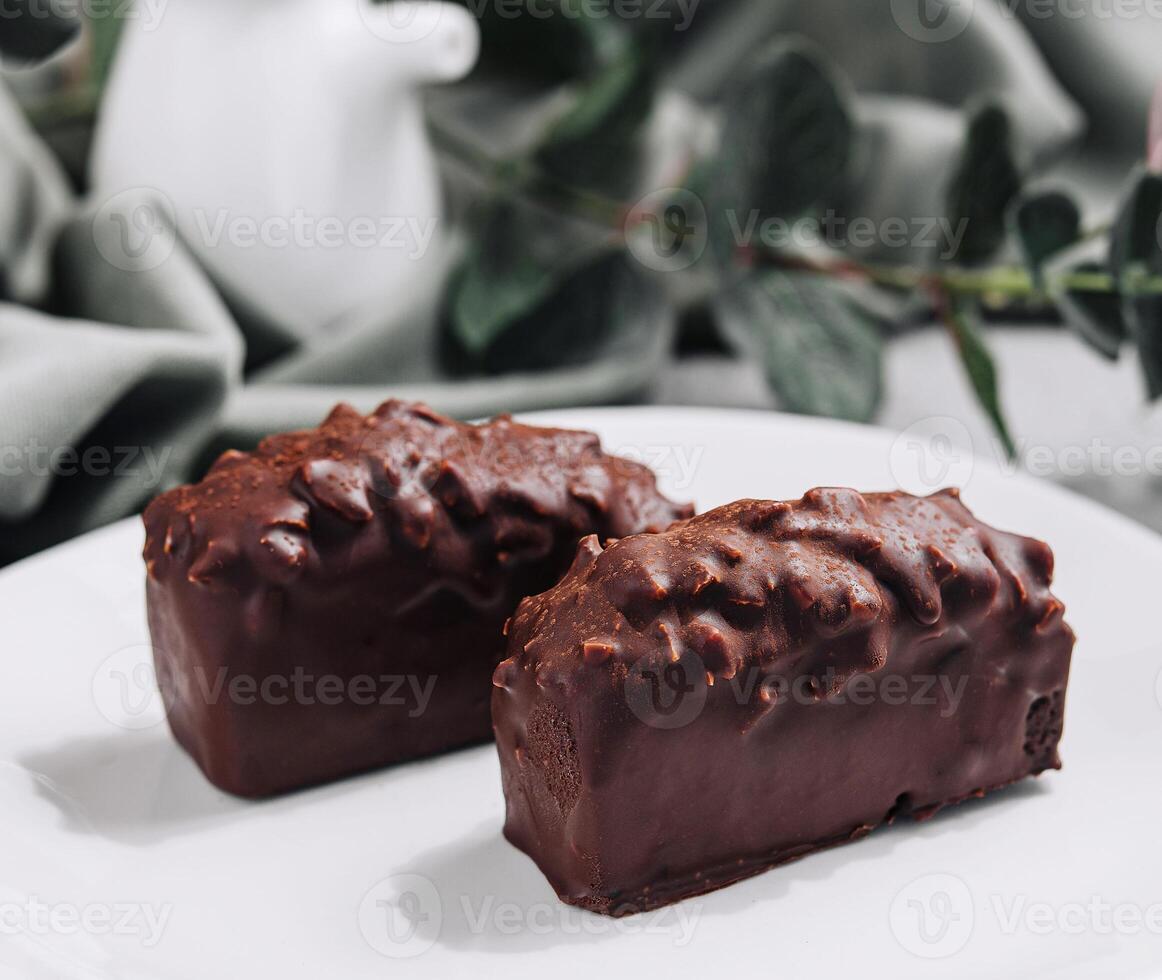 Cookies with chocolate and nuts photo