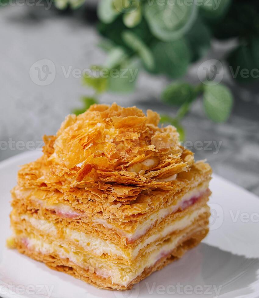 Puff Pastry flaky pastry layers Cake photo