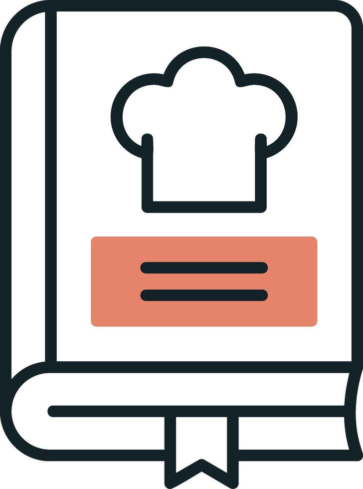 icono de vector de libro de recetas