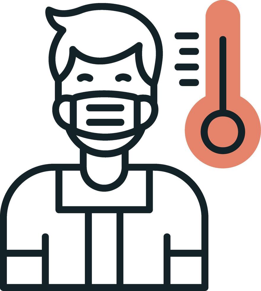 Men Fever Vector Icon