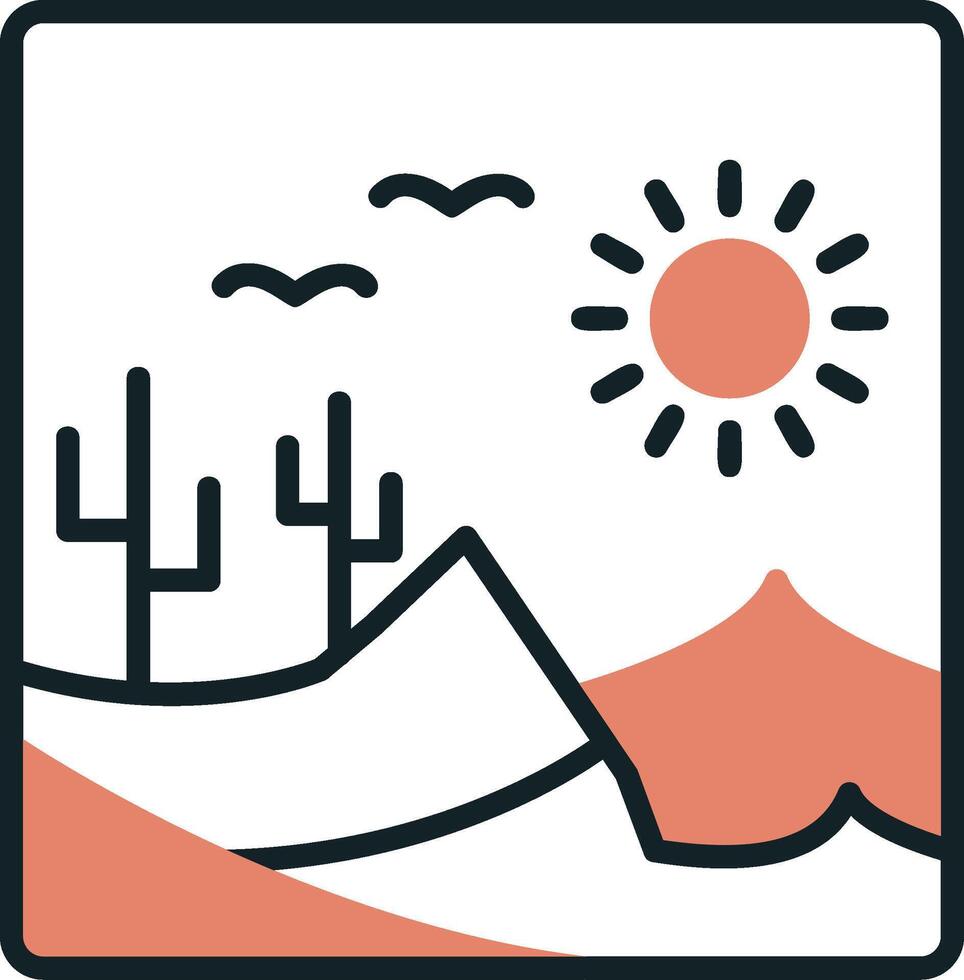 icono de vector de desierto