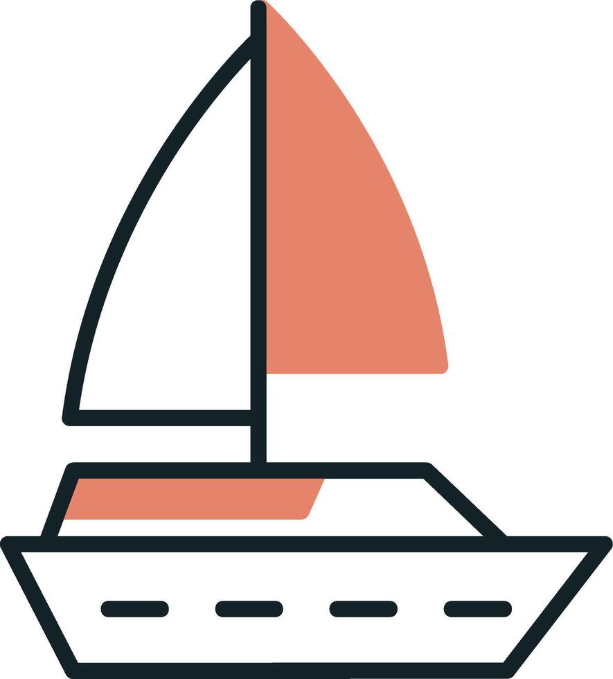 icono de vector de barco