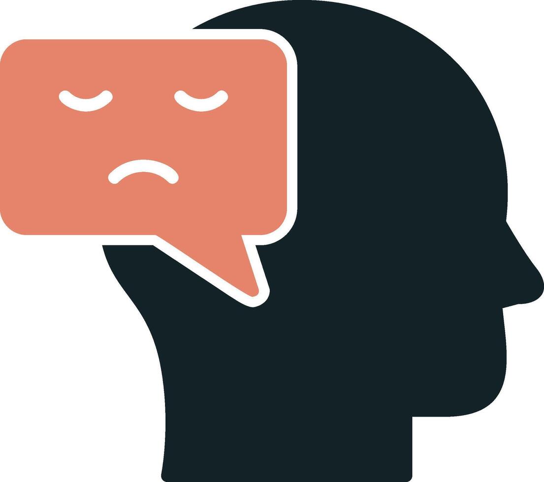 Negative Thinking Vector Icon