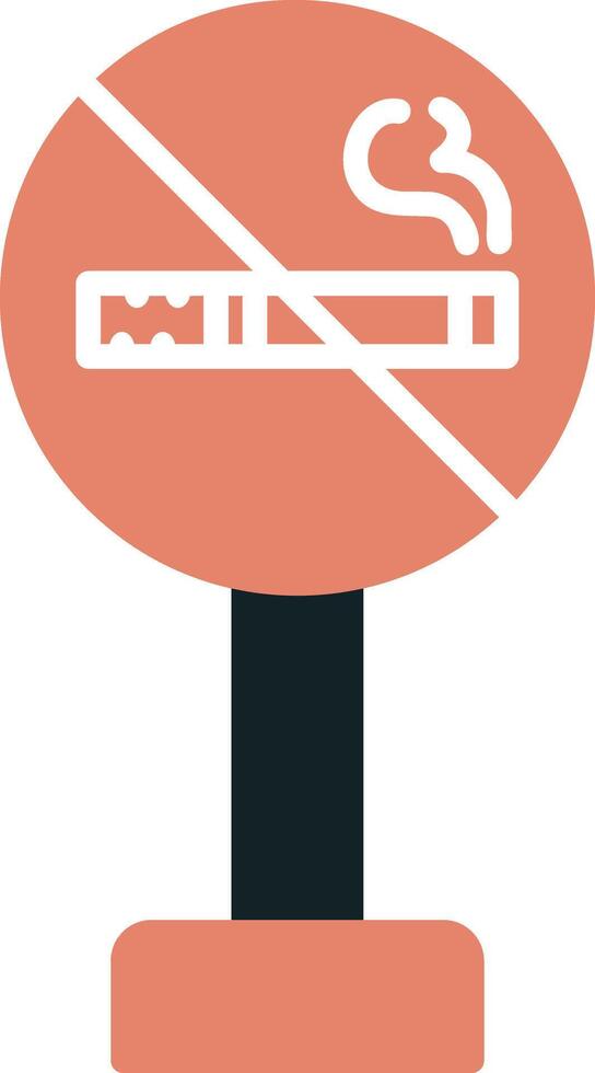 No Smoking Sign Board Vector Icon