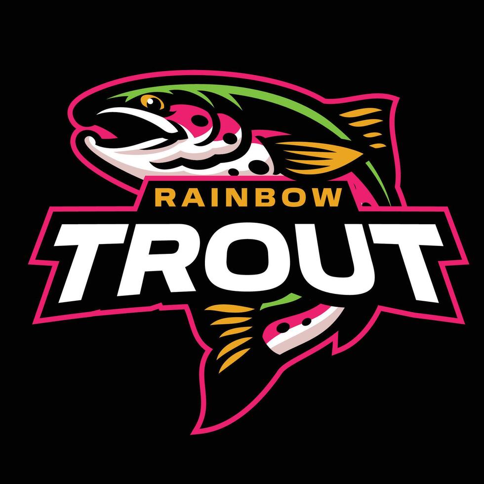 Rainbow Trout Sport Mascot Logo vector