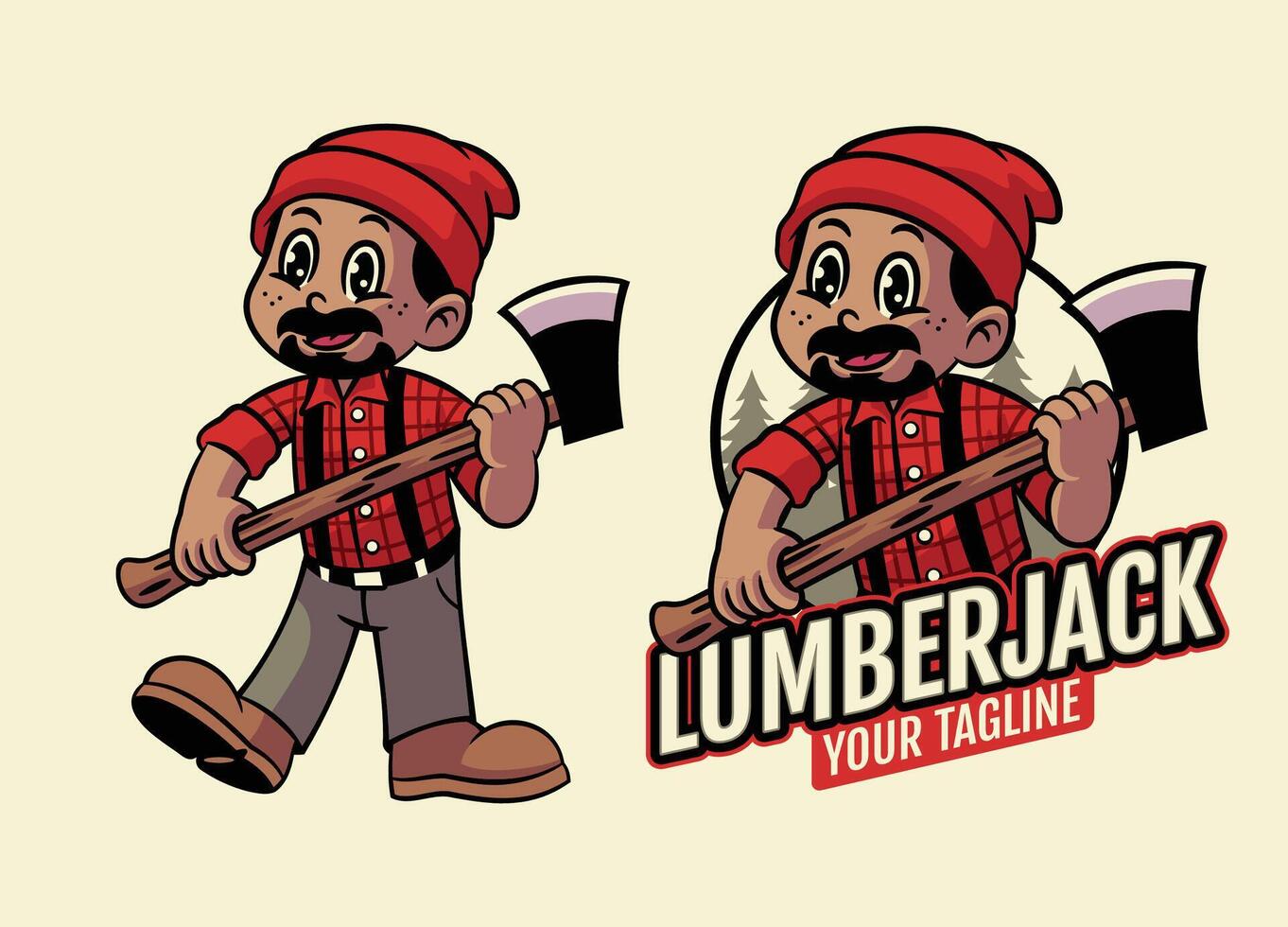 Cartoon of Happy Lumberjack Worker Mascot vector
