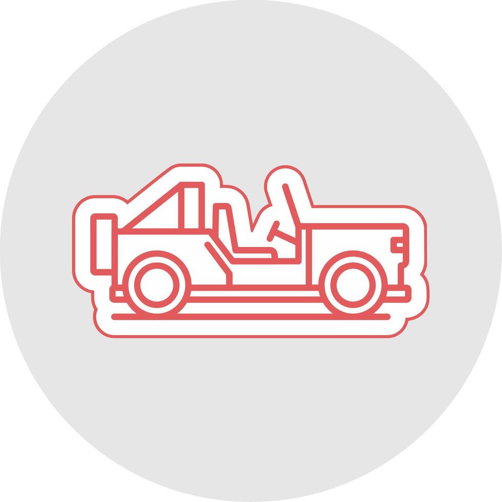 Safari Jeep Flat Bubble Icon vector