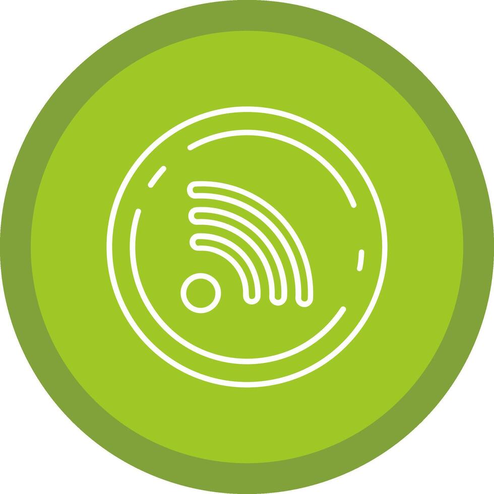 Rss Flat Circle Multicolor Design Icon vector
