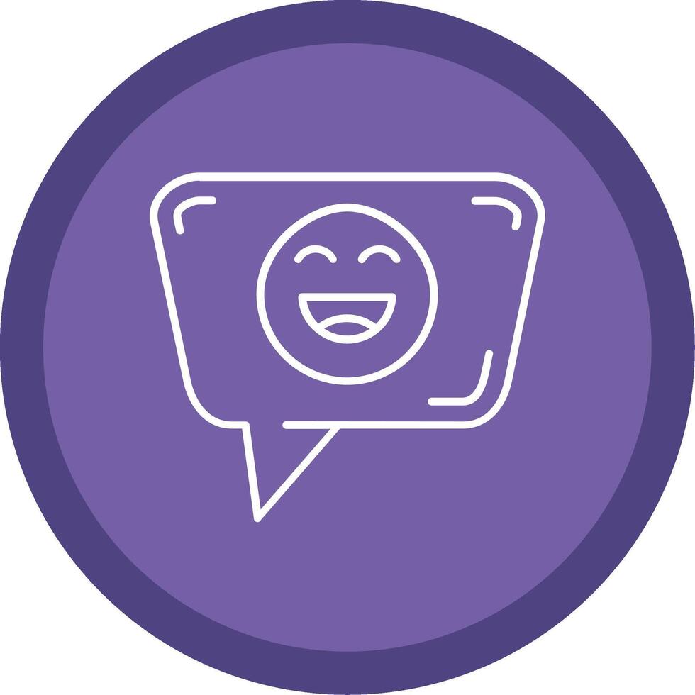 Happy Flat Circle Multicolor Design Icon vector