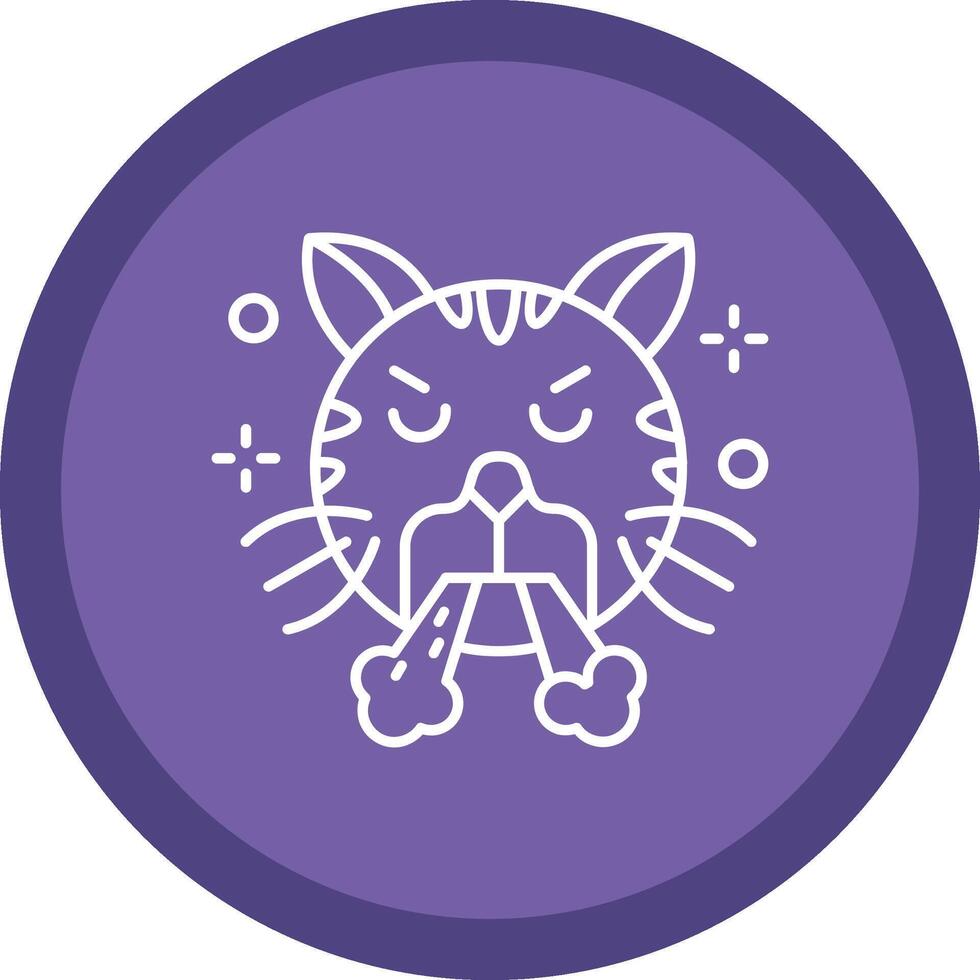 Angry Flat Circle Multicolor Design Icon vector