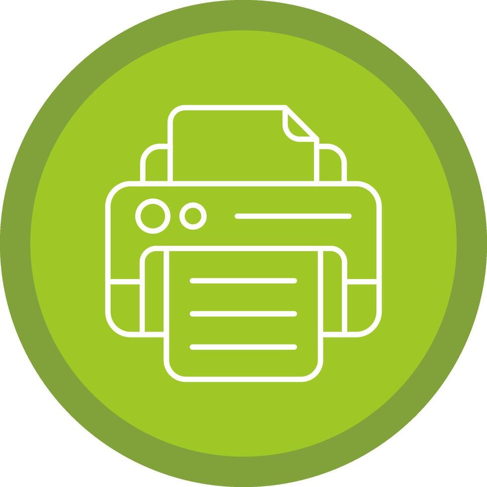 Print Flat Circle Multicolor Design Icon vector