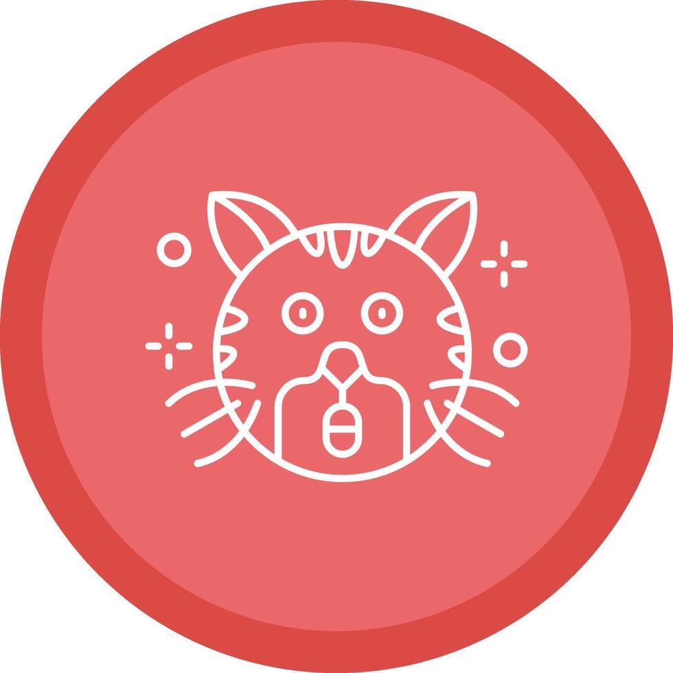 Surprised Flat Circle Multicolor Design Icon vector