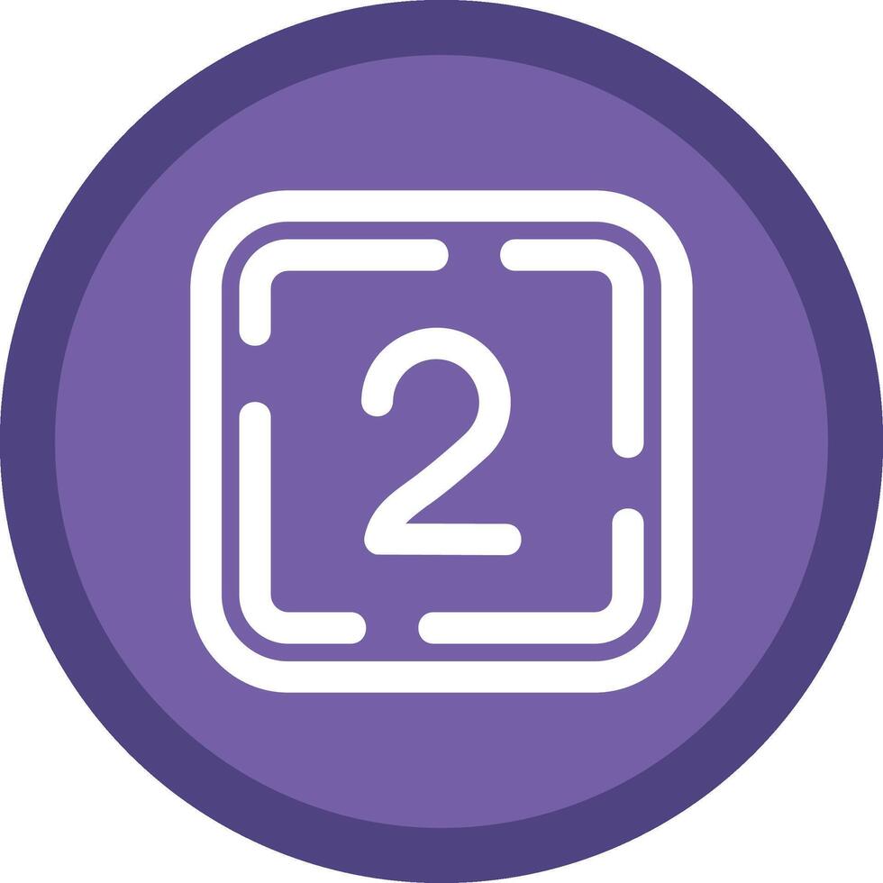 Two Flat Circle Multicolor Design Icon vector