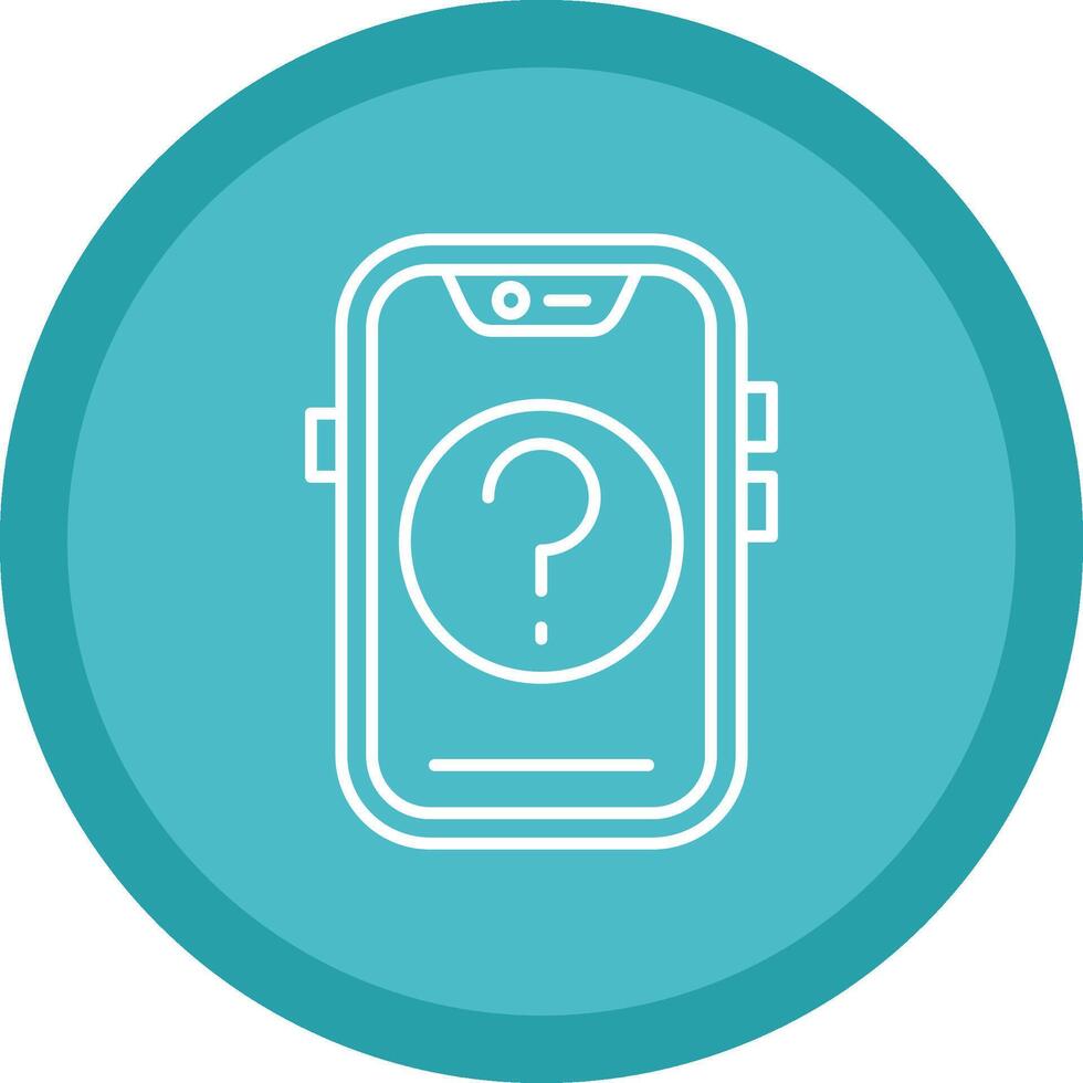 Question Flat Circle Multicolor Design Icon vector