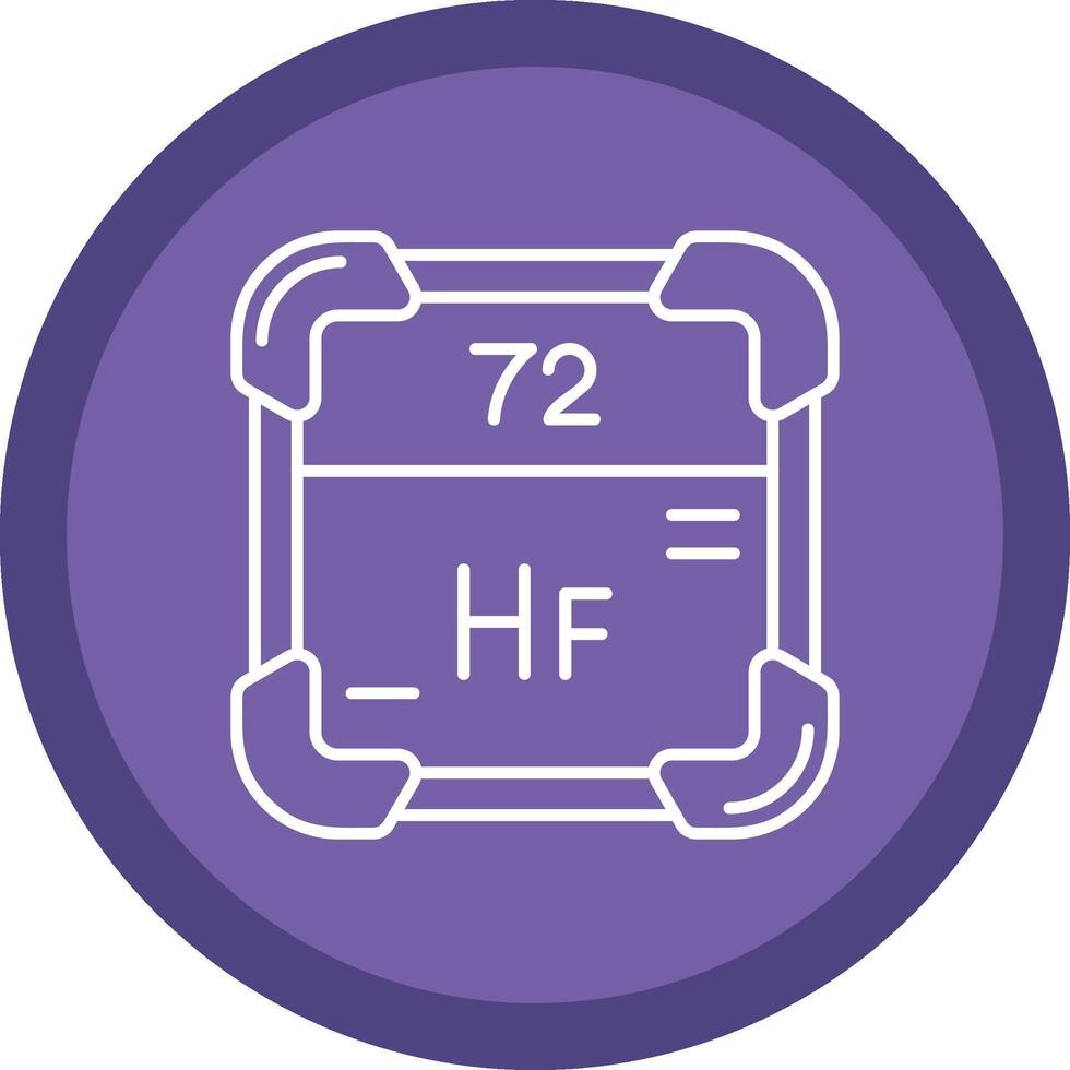 Hafnium Flat Circle Multicolor Design Icon vector