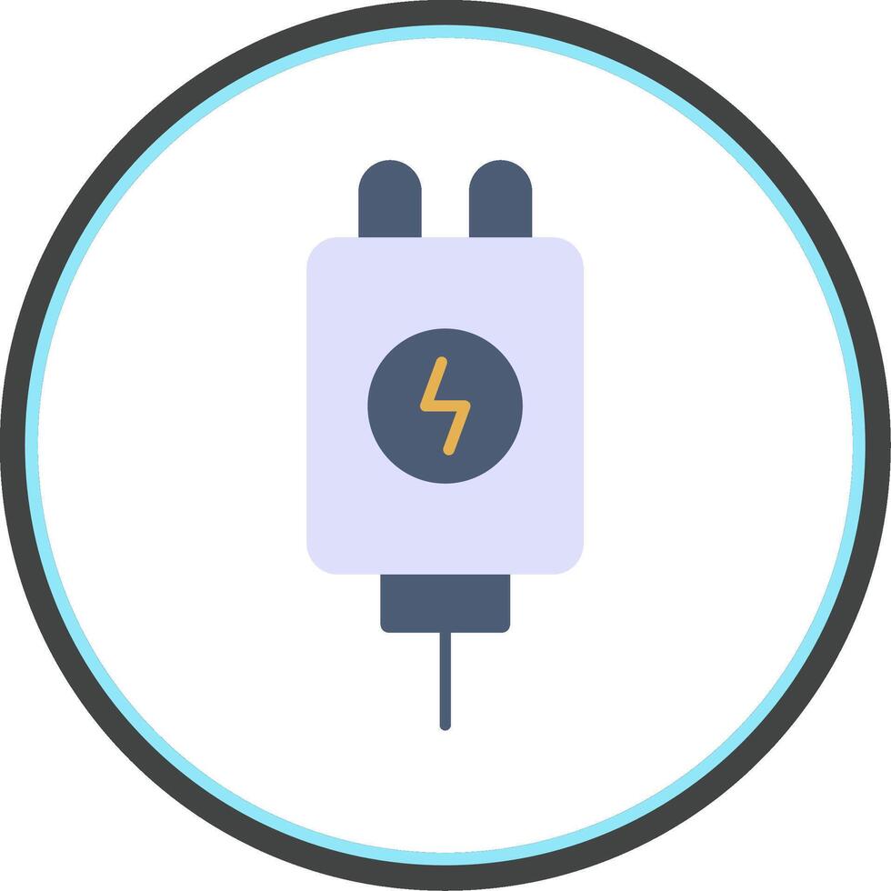 Adapter Flat Circle Icon vector