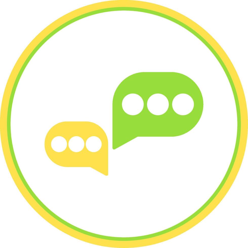 Chat Flat Circle Icon vector
