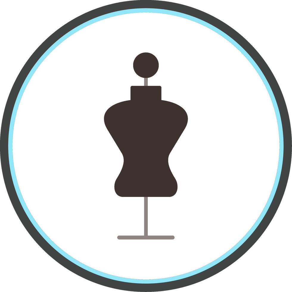 Mannequin Flat Circle Icon vector
