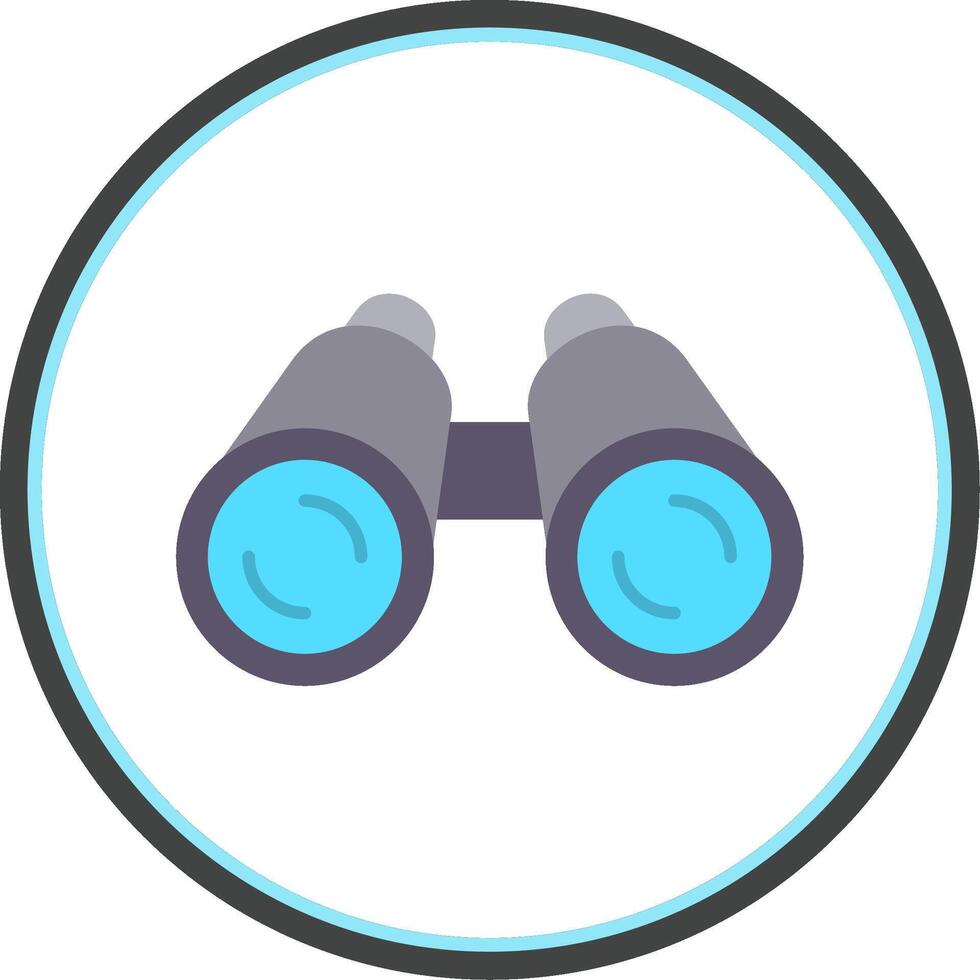 Binoculars Flat Circle Icon vector