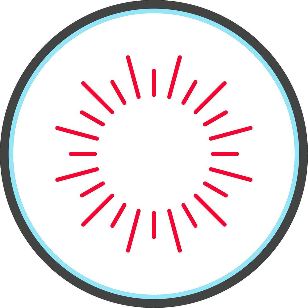 Fireworks Flat Circle Icon vector