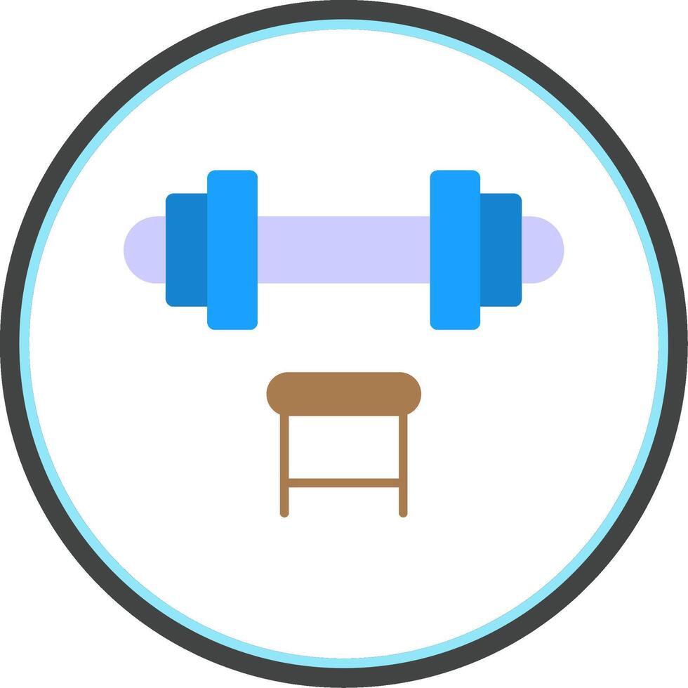 Dumbbell Flat Circle Icon vector