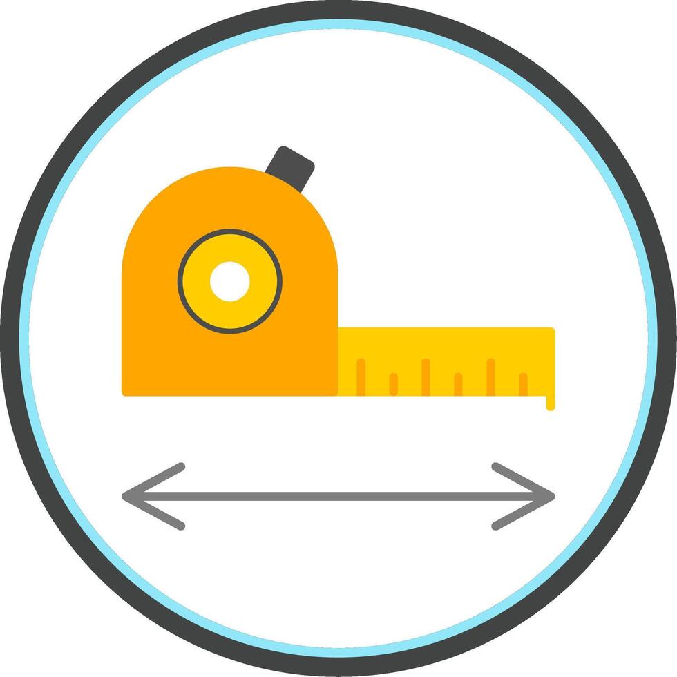 Measurement Flat Circle Icon vector